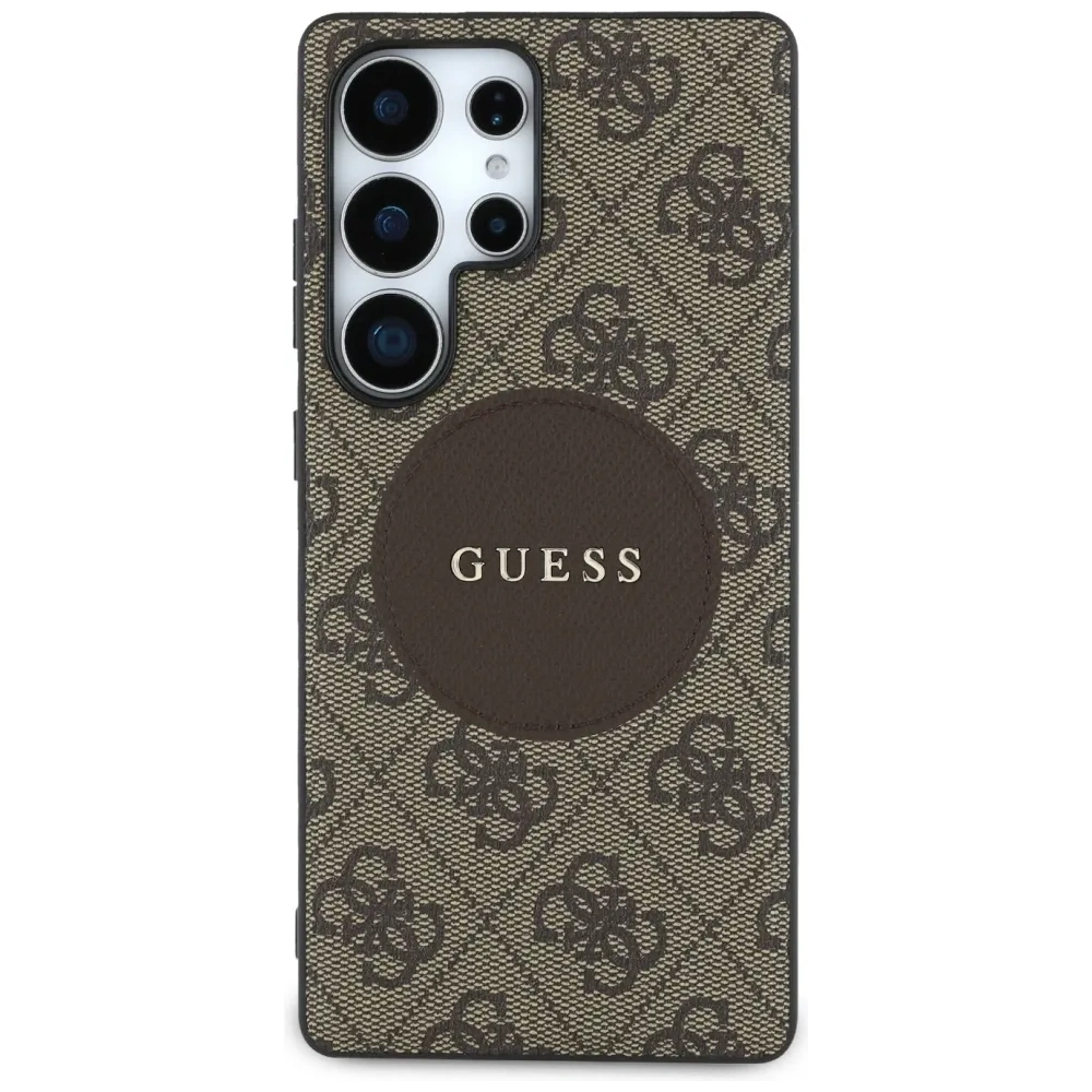 Hurtownia GSM - Etui Guess 4G Round Patch Classic Logo MagSafe do Samsung Galaxy S25 Ultra brązowy - GUE4291 - {ean13} - Hurt