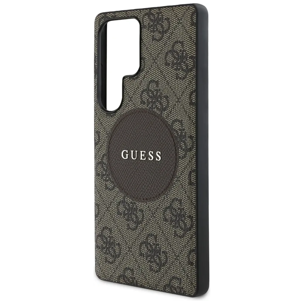 Hurtownia GSM - Etui Guess 4G Round Patch Classic Logo MagSafe do Samsung Galaxy S25 Ultra brązowy - GUE4291 - {ean13} - Hurt