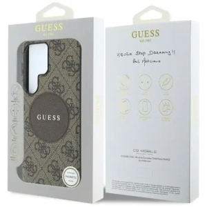 Wholesale Guess 4G Round Patch Classic Logo MagSafe Samsung Galaxy S25 Ultra brown - GUE4291 - {ean13} - Hurt