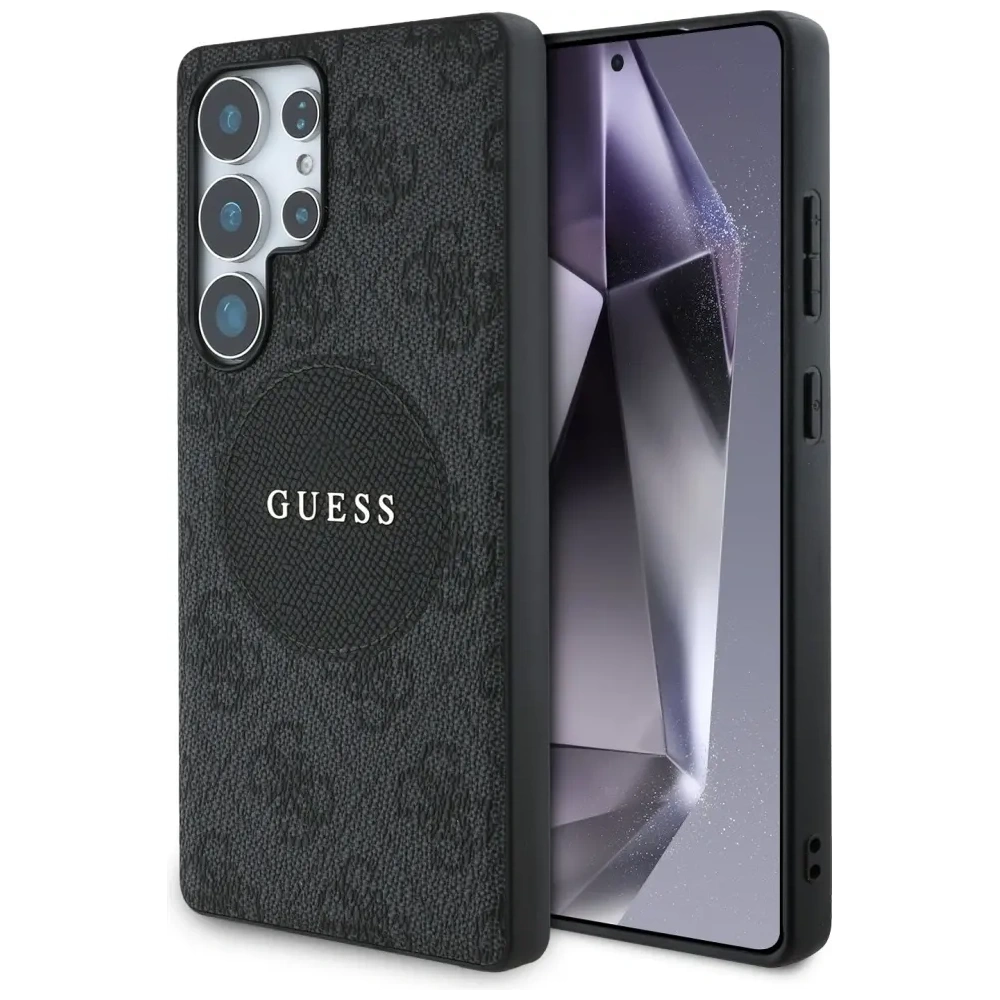Wholesale Guess 4G Round Patch Classic Logo MagSafe Samsung Galaxy S25 Ultra black - GUE4292 - {ean13} - Hurt