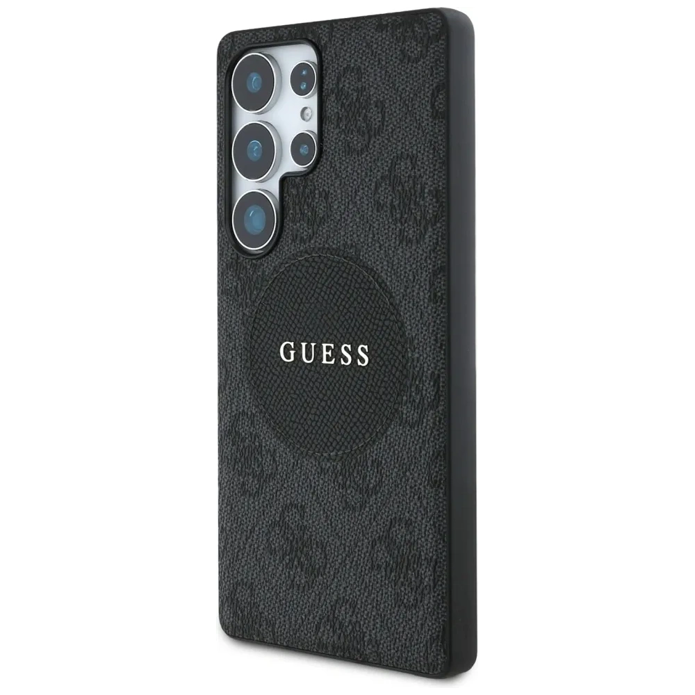 Wholesale Guess 4G Round Patch Classic Logo MagSafe Samsung Galaxy S25 Ultra black - GUE4292 - {ean13} - Hurt