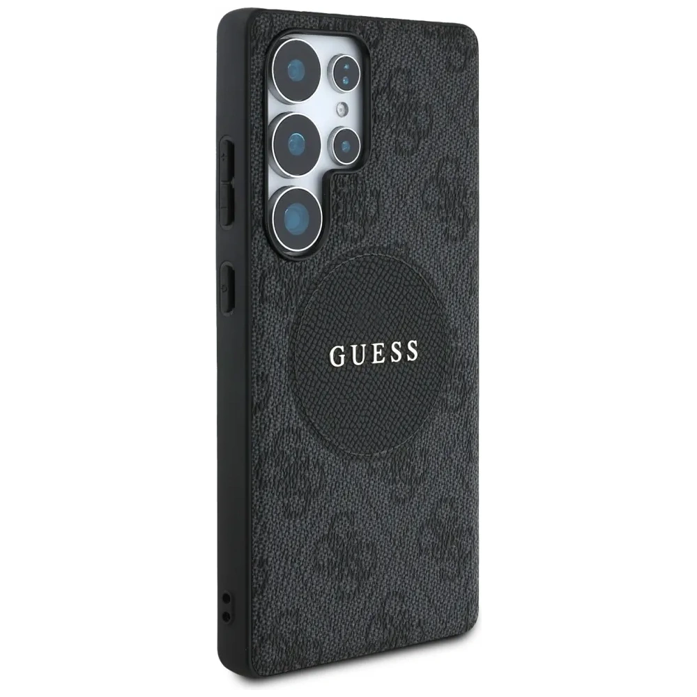 Wholesale Guess 4G Round Patch Classic Logo MagSafe Samsung Galaxy S25 Ultra black - GUE4292 - {ean13} - Hurt