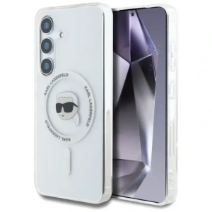 Hurtownia GSM - Karl Lagerfeld Buton Karl Cap Tipărit Logo MagSafe Samsung Galaxy S25 alb - KLD21884 - {ean13} - Hurt