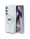 Karl Lagerfeld Buton Karl Cap Tipărit Logo MagSafe Samsung Galaxy S25 alb