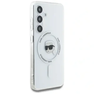 Hurtownia GSM - Karl Lagerfeld Buton Karl Cap Tipărit Logo MagSafe Samsung Galaxy S25 alb - KLD21884 - {ean13} - Hurt