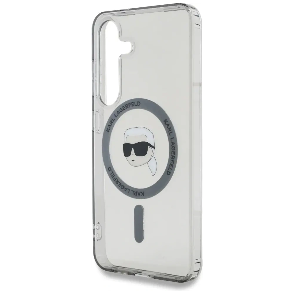 Hurtownia GSM - Etui Karl Lagerfeld Button Karl Head Printed Logo MagSafe do Samsung Galaxy S25 černé - KLD21885 - {ean13} - Hurt