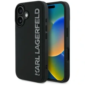 Hurtownia GSM - Karl Lagerfeld HC 3D Rubber Elongated Glitter Apple iPhone 16 negru - KLD21886 - {ean13} - Hurt