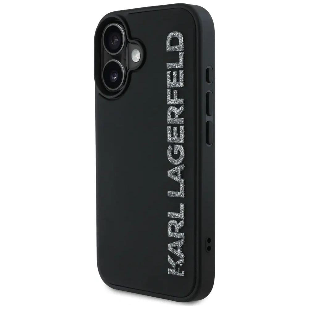 Hurtownia GSM - Karl Lagerfeld HC 3D Gummi Verlängert Glitzer Apple iPhone 16 schwarz - KLD21886 - {ean13} - Hurt
