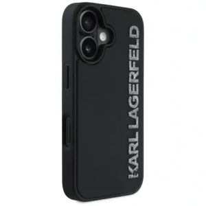 Hurtownia GSM - Karl Lagerfeld HC 3D Rubber Elongated Glitter Apple iPhone 16 negru - KLD21886 - {ean13} - Hurt