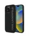 Etui Karl Lagerfeld HC 3D Rubber Elongated Glitter do Apple iPhone 16 Pro černé