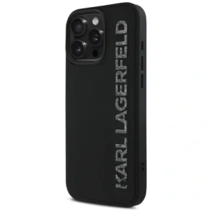 Hurtownia GSM - Etui Karl Lagerfeld HC 3D Rubber Elongated Glitter do Apple iPhone 16 Pro černé - KLD21887 - {ean13} - Hurt