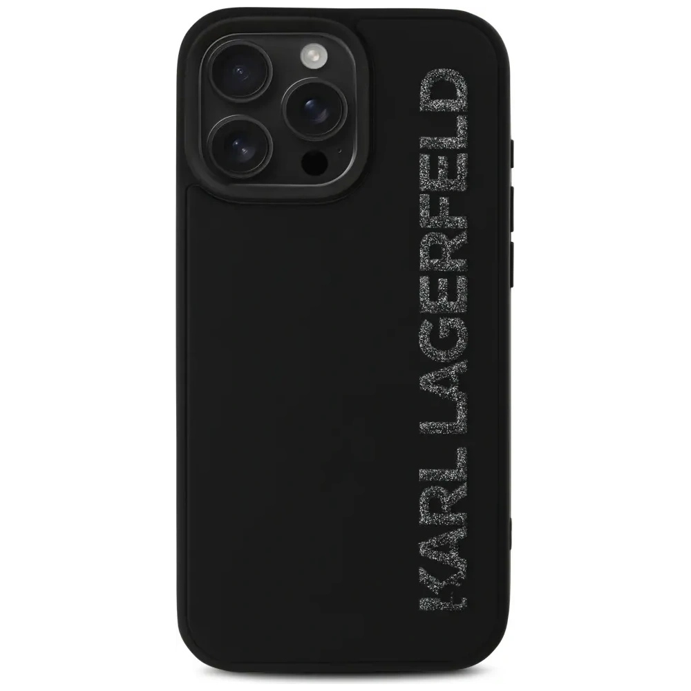 Hurtownia GSM - Karl Lagerfeld HC 3D Gummi Verlängert Glitter Apple iPhone 16 Pro schwarz - KLD21887 - {ean13} - Hurt