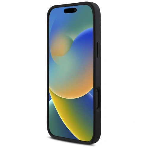 Etui Karl Lagerfeld HC 3D Rubber Elongated Glitter do Apple iPhone 16 Pro czarny