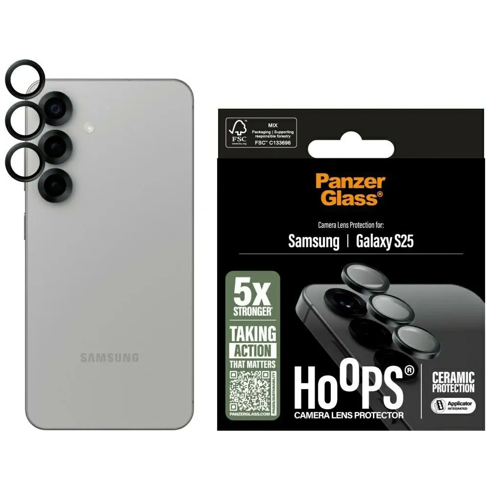 Hurtownia GSM - Keramické sklo na objektiv PanzerGlass Hoops Lens Protector pro Samsung Galaxy S25 keramické - PZG795 - {ean13} - Hurt