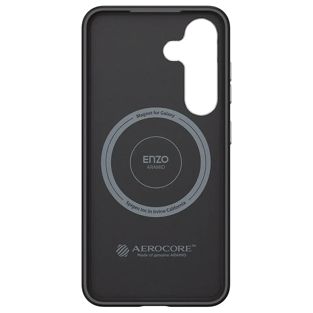 Hurtownia GSM - Etui Samsung Spigen Enzo Aramid Magnet do Galaxy S25 černostříbrný - SMG1274 - {ean13} - Hurt