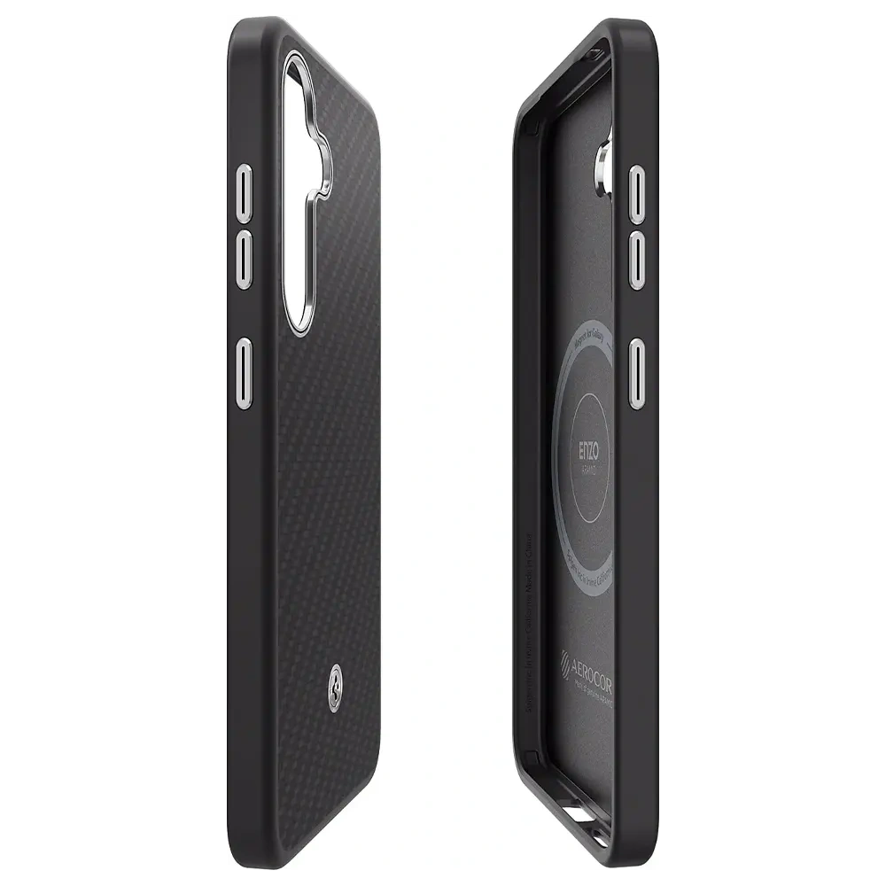 Hurtownia GSM - Samsung Spigen Enzo Aramid Magnet Galaxy S25 negru-silver - SMG1274 - {ean13} - Hurt