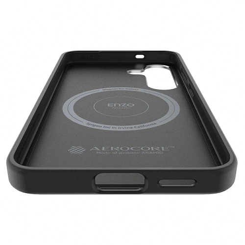 Etui Samsung Spigen Enzo Aramid Magnet do Galaxy S25 czarno-srebrny