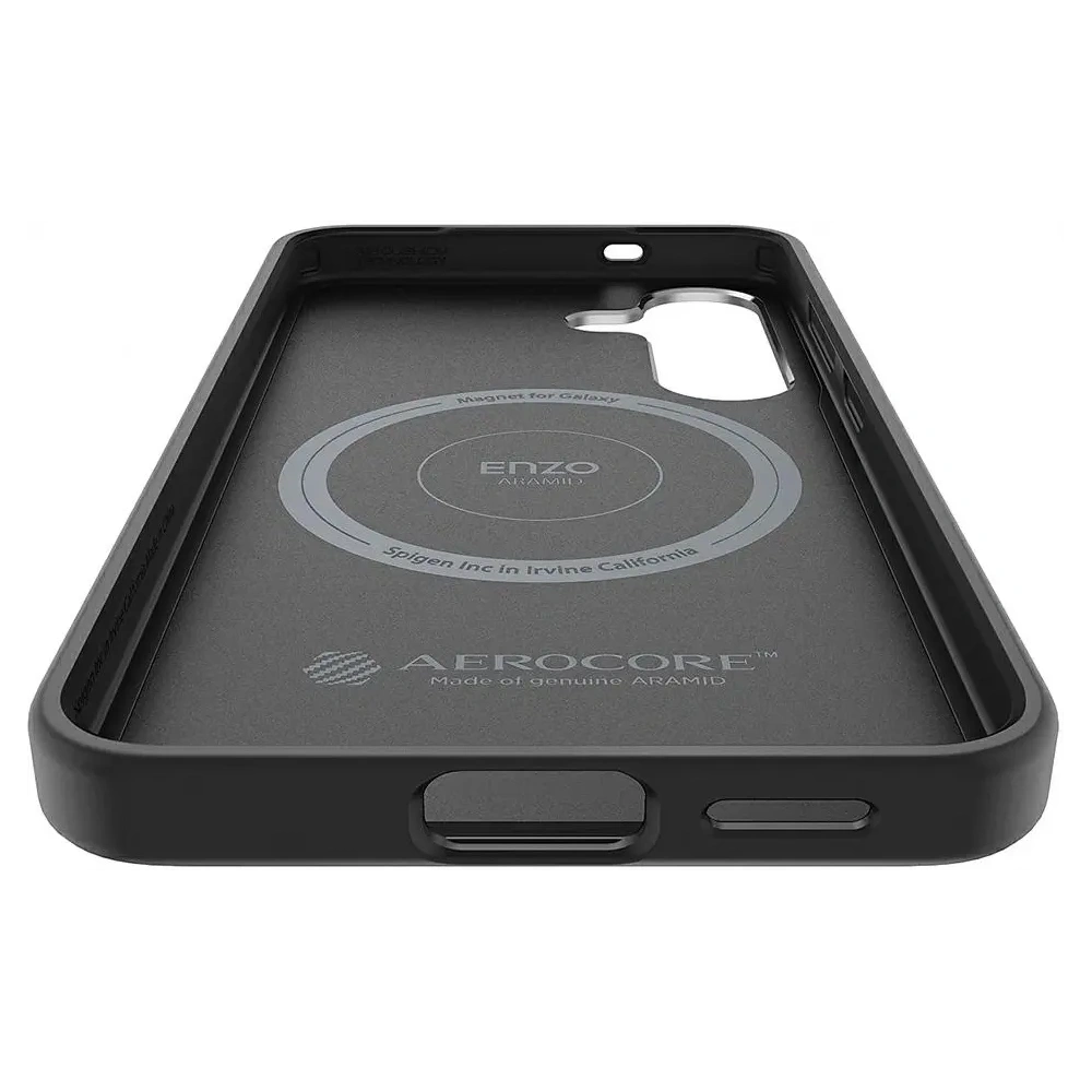 Hurtownia GSM - Samsung Spigen Enzo Aramid Magnet Galaxy S25 negru-silver - SMG1274 - {ean13} - Hurt