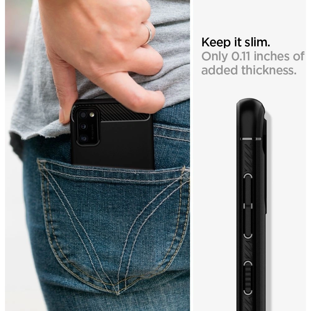 Hurtownia GSM - Etui Spigen Rugged Armor Samsung Galaxy A41 Matte Black - SPN1100BLK - {ean13} - Hurt