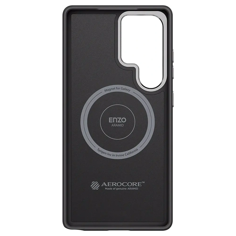Wholesale Samsung Spigen Enzo Aramid Magnet Galaxy S25 Ultra black-silver - SMG1275 - {ean13} - Hurt