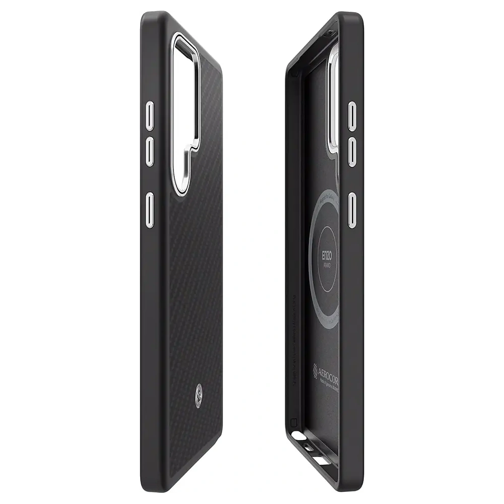 Hurtownia GSM - Etui Samsung Spigen Enzo Aramid Magnet do Galaxy S25 Ultra czarno-srebrny - SMG1275 - {ean13} - Hurt