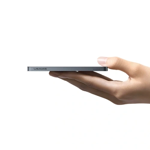Powerbank z ładowaniem bezprzewodowym USAMS US-CD231 5000mAh 20W PD Fast Charge tytanowy/titanium