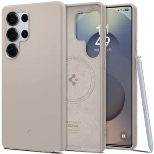 Wholesale Spigen Silicone Fit Mag MagSafe Samsung Galaxy S25 Ultra Natural Titanium - SPN16641 - {ean13} - Hurt