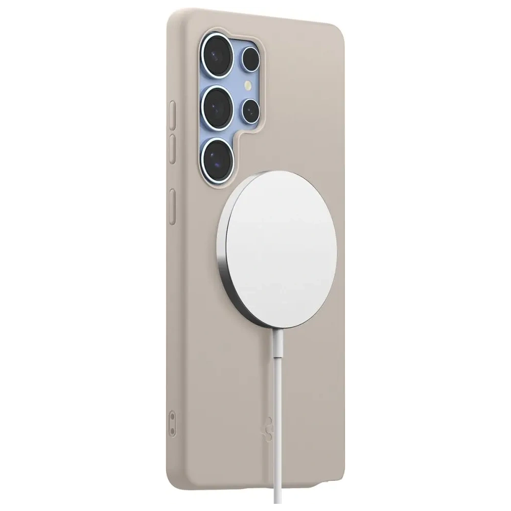Wholesale Spigen Silicone Fit Mag MagSafe Samsung Galaxy S25 Ultra Natural Titanium - SPN16641 - {ean13} - Hurt