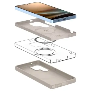 Wholesale Spigen Silicone Fit Mag MagSafe Samsung Galaxy S25 Ultra Natural Titanium - SPN16641 - {ean13} - Hurt
