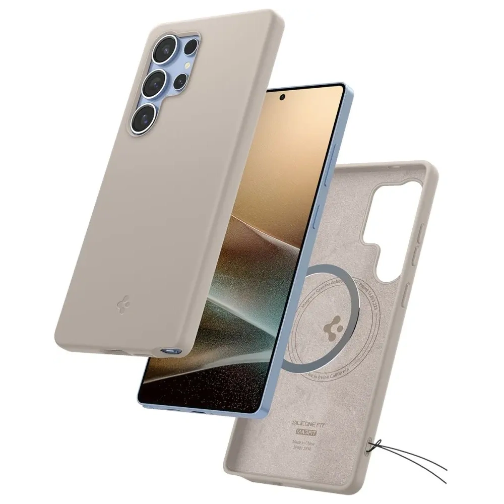 Wholesale Spigen Silicone Fit Mag MagSafe Samsung Galaxy S25 Ultra Natural Titanium - SPN16641 - {ean13} - Hurt