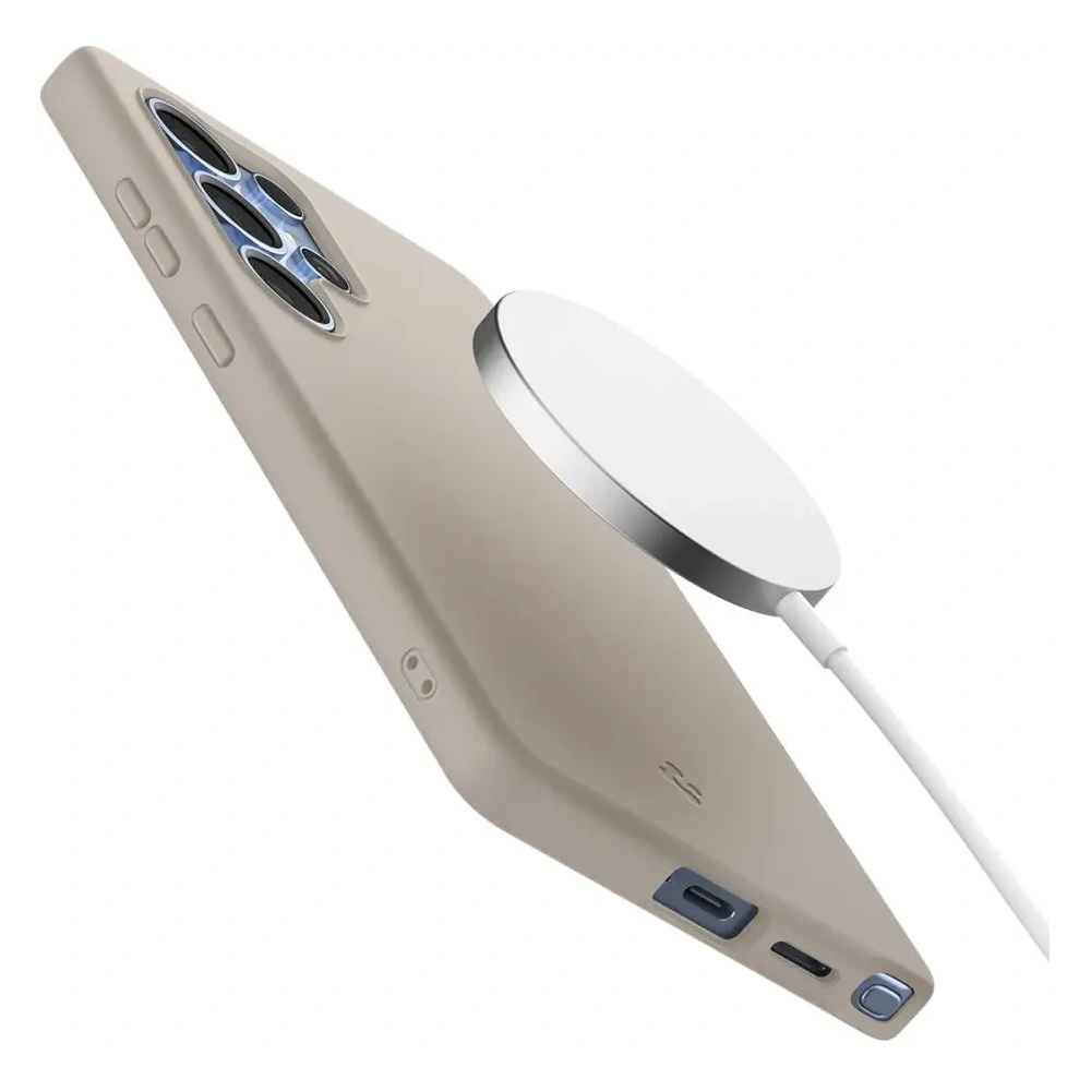 Wholesale Spigen Silicone Fit Mag MagSafe Samsung Galaxy S25 Ultra Natural Titanium - SPN16641 - {ean13} - Hurt