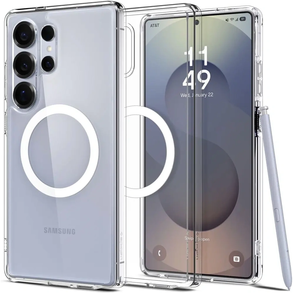 Wholesale Spigen Ultra Hybrid Mag MagSafe Samsung Galaxy S25 Ultra Clear/white - SPN16642 - {ean13} - Hurt