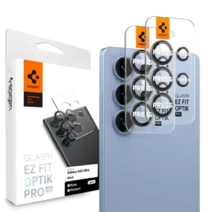 Wholesale Spigen Optik Pro HD Glas.tr ez Fit Camera Protector Galaxy S25 Ultra Black [2 PACK] - SPN16646 - {ean13} - Hurt