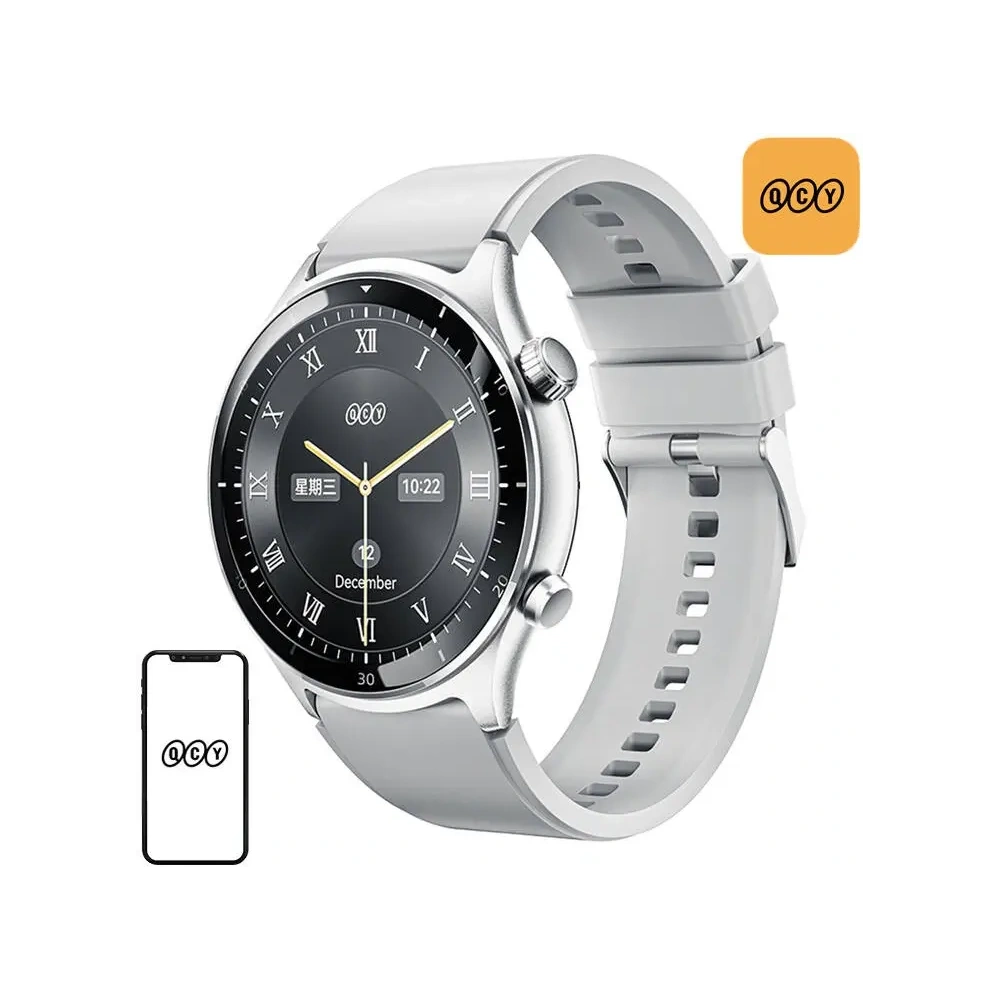 Hurtownia GSM - QCY GT3 S7 AMOLED 1.43" 3ATM Smartwatch (silber) - QCY109 - {ean13} - Hurt