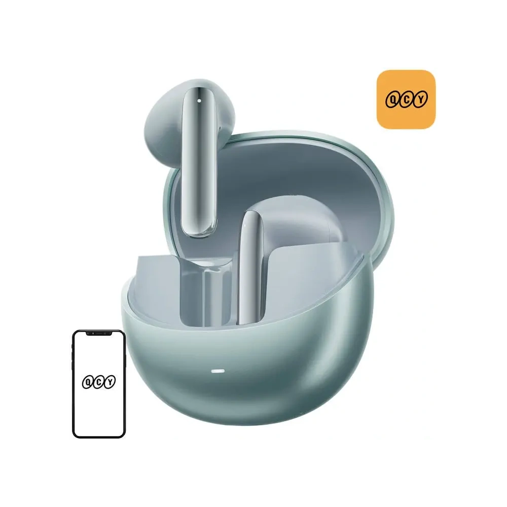 Hurtownia GSM - QCY AilyBuds Pro+ HT10 Pro ANC vezeték nélküli fülhallgató TWS Bluetooth 5.3 HFP, A2DP, AVRCP IPX5 (zöld) - QCY110 - {ean13} - Hurt