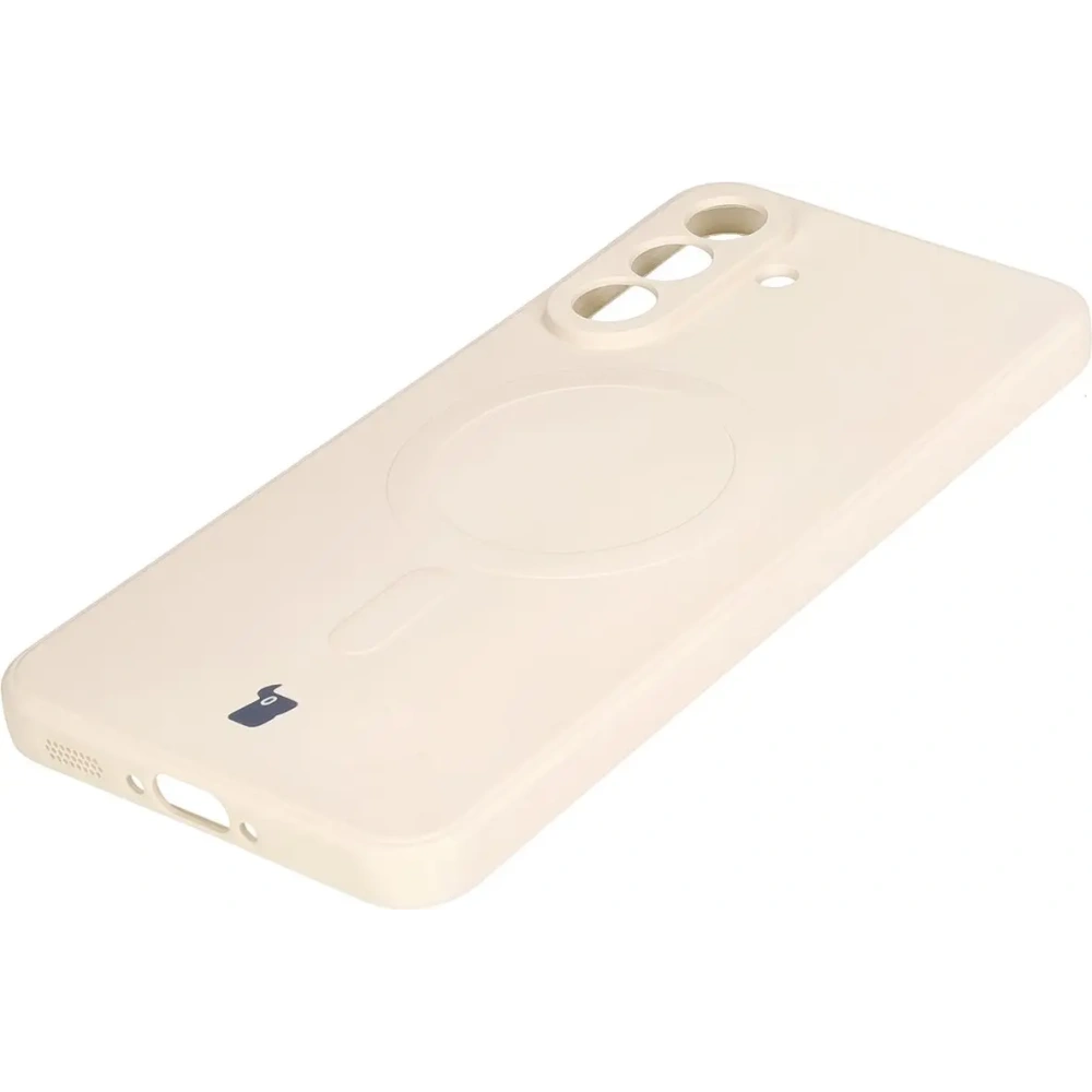 Hurtownia GSM - Silikonový kryt s magnetickým kroužkem Bizon Case Silicone Magnetic Sq pro Samsung Galaxy A56 5G béžový - BIZ8315 - {ean13} - Hurt