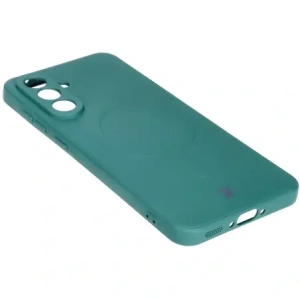 Hurtownia GSM - Silikonové pouzdro s magnetickým kroužkem Bizon Case Silicone Magnetic Sq pro Samsung Galaxy A56 5G tmavě zelené - BIZ8317 - {ean13} - Hurt