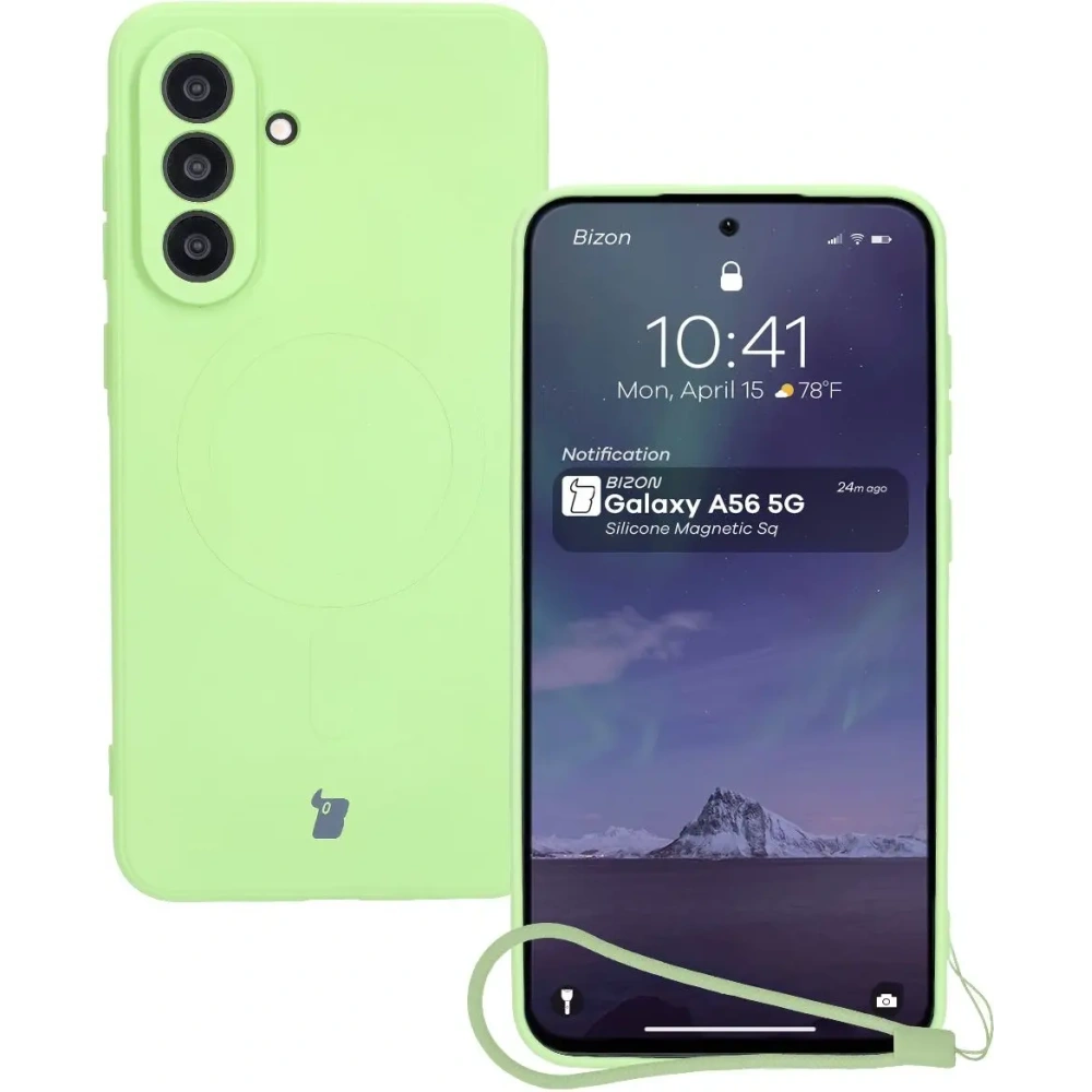 Hurtownia GSM - Bizon Case Silicone Magnetic Sq Samsung Galaxy A56 5G hellgrün - BIZ8320 - {ean13} - Hurt