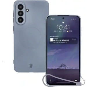 Hurtownia GSM - Bizon Case Silikon Magnetic Sq Samsung Galaxy A56 5G grau - BIZ8321 - {ean13} - Hurt