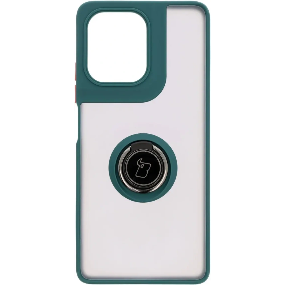 Hurtownia GSM - Etui z uchwytem na palec Bizon Case Hybrid Ring do Motorola Moto G75 5G zakouřené s tmavě zeleným rámečkem - BIZ8322 - {ean13} - Hurt