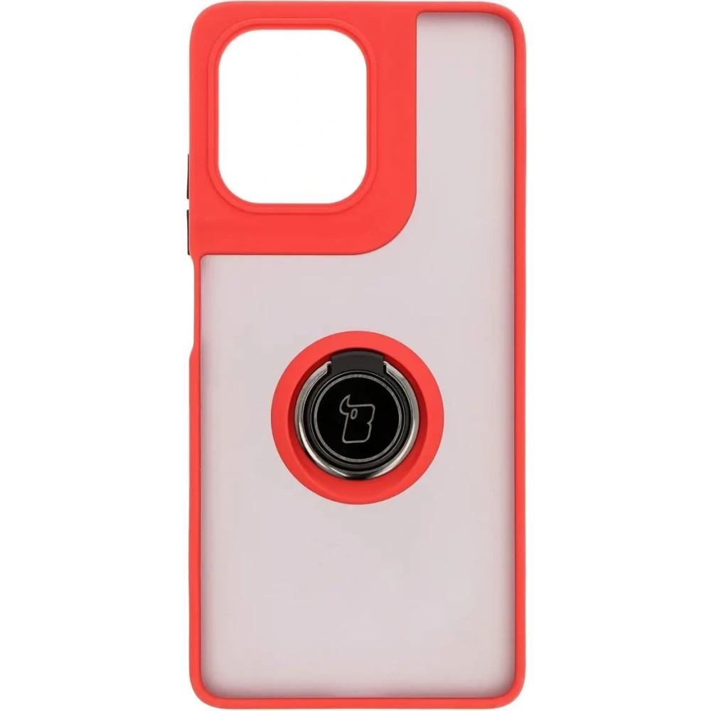 Hurtownia GSM - Etui z uchwytem na palec Bizon Case Hybrid Ring do Motorola Moto G75 5G przydymione z czerwoną ramką - BIZ8323 - {ean13} - Hurt