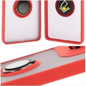 Hurtownia GSM - Bizon Case Hybrid Ring Motorola Moto G75 5G rauchig mit einem roten Rahmen - BIZ8323 - {ean13} - Hurt