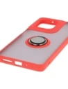 Hurtownia GSM - Etui z uchwytem na palec Bizon Case Hybrid Ring do Motorola Moto G75 5G przydymione z czerwoną ramką - BIZ8323 - {ean13} - Hurt