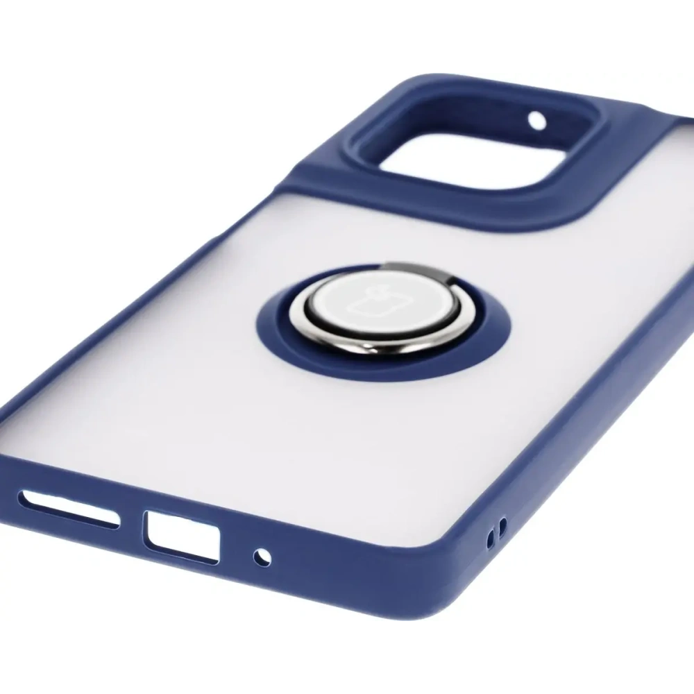 Hurtownia GSM - Bizon Case Hybrid Ring Motorola Moto G75 5G rauchig mit einem dunkelblauen Rahmen - BIZ8324 - {ean13} - Hurt