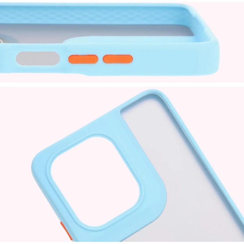 Hurtownia GSM - Bizon Case Hybrid Ring Motorola Moto G75 5G rauchig mit einem hellblauen Rahmen - BIZ8325 - {ean13} - Hurt