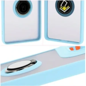Hurtownia GSM - Bizon Case Hybrid Ring Motorola Moto G75 5G rauchig mit einem hellblauen Rahmen - BIZ8325 - {ean13} - Hurt