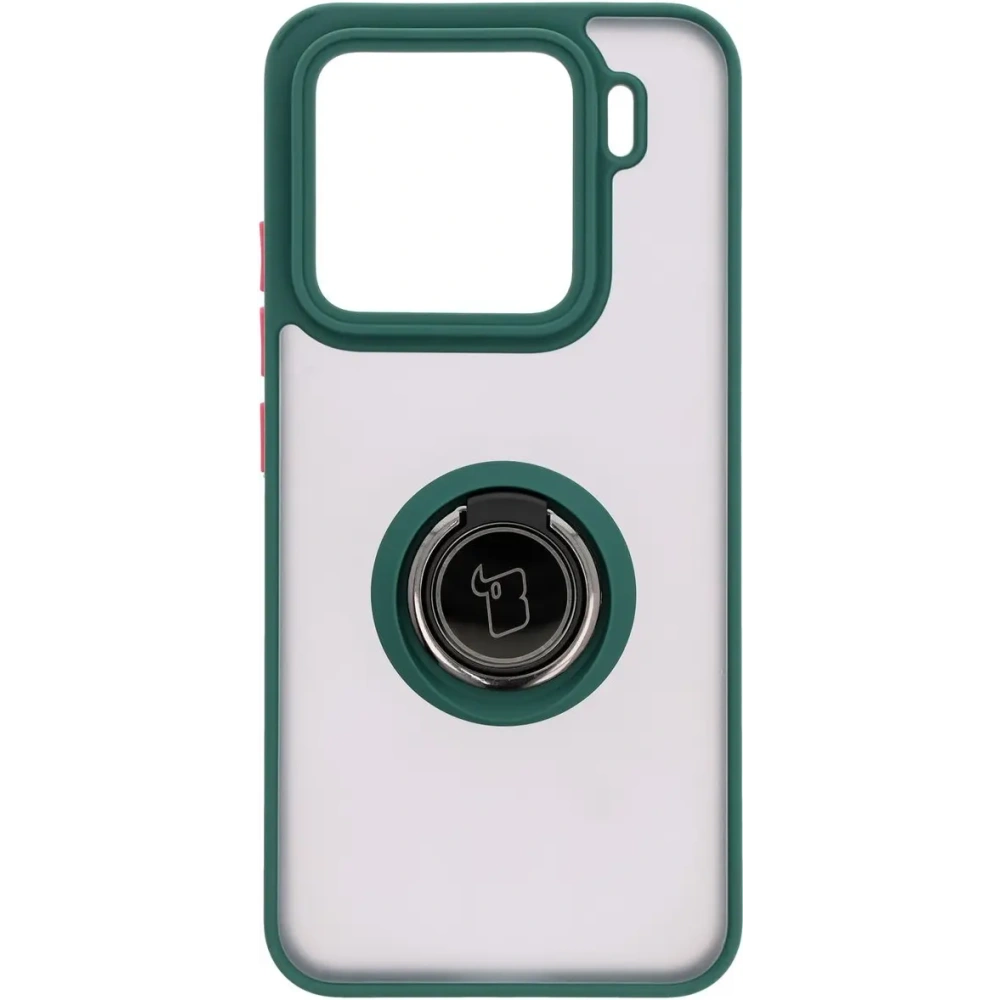 Wholesale Bizon Case Hybrid Ring Xiaomi 15 smoky with a dark green frame - BIZ8326 - {ean13} - Hurt