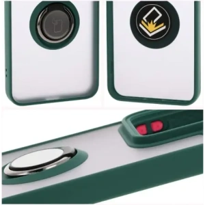 Hurtownia GSM - Bizon Case Hybrid Ring Xiaomi 15 fumuriu cu un cadru verde închis - BIZ8326 - {ean13} - Hurt