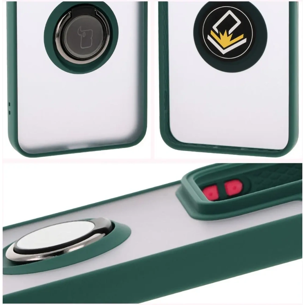 Wholesale Bizon Case Hybrid Ring Xiaomi 15 smoky with a dark green frame - BIZ8326 - {ean13} - Hurt