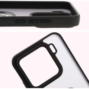 Hurtownia GSM - Bizon Case Hybrid Ring Xiaomi 15 fumuriu cu un cadru negru - BIZ8327 - {ean13} - Hurt